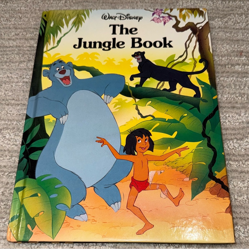 Vintage 1986 Walt Disney's The Jungle Book Large Hardcover Children's Book